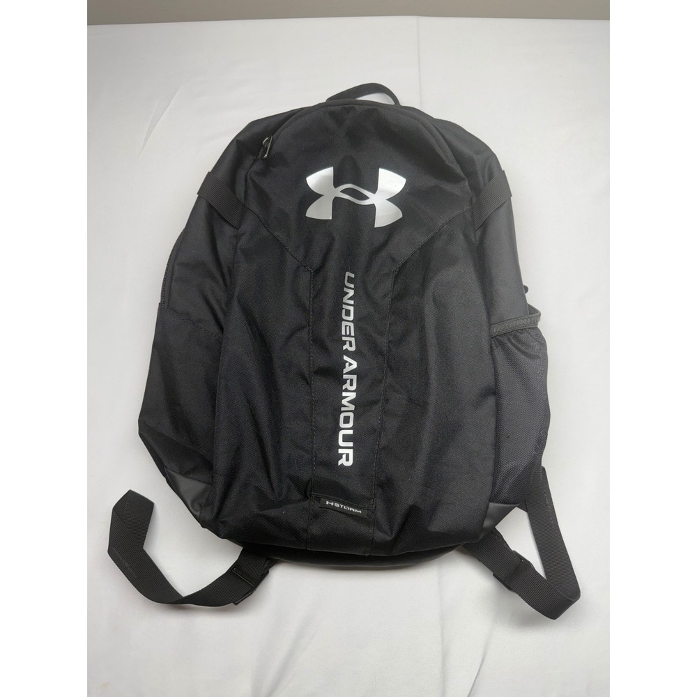 Under Armour Hustle Lite Backpack Black UA Storm Water Resistant Laptop Bag